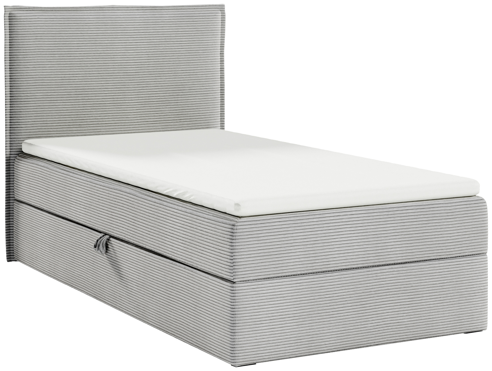 Łóżko dziecięce kontynentalne 90x200 cm tapicerowane MALIBU szare