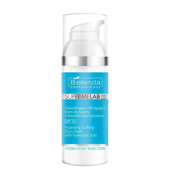 Bielenda Professional Hydra-Hyal2 Injection Nawadniająco-liftingujący krem do twarzy z kwasem hialuronowym SPF 15