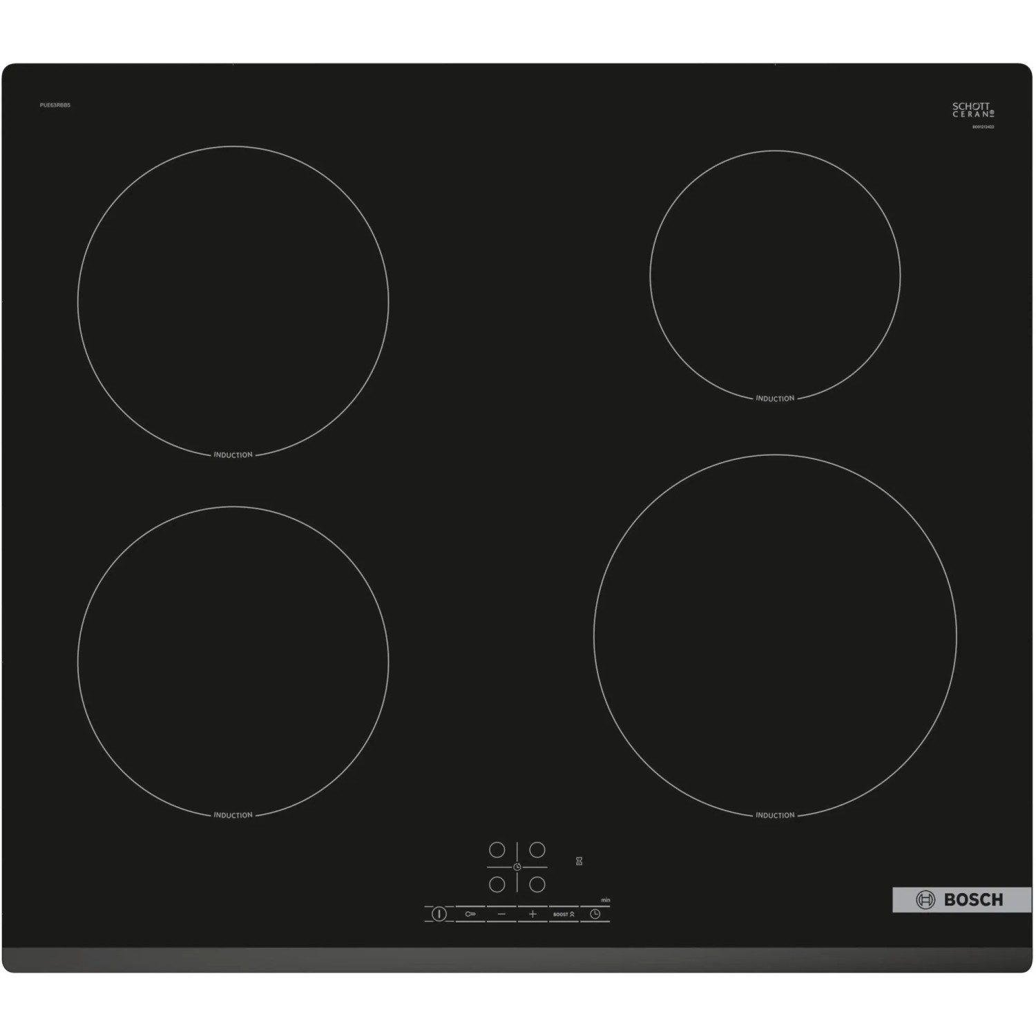 Płyta indukcyjna Bosch PUE63RBB5E czarny 5 x 60 x 53 cm