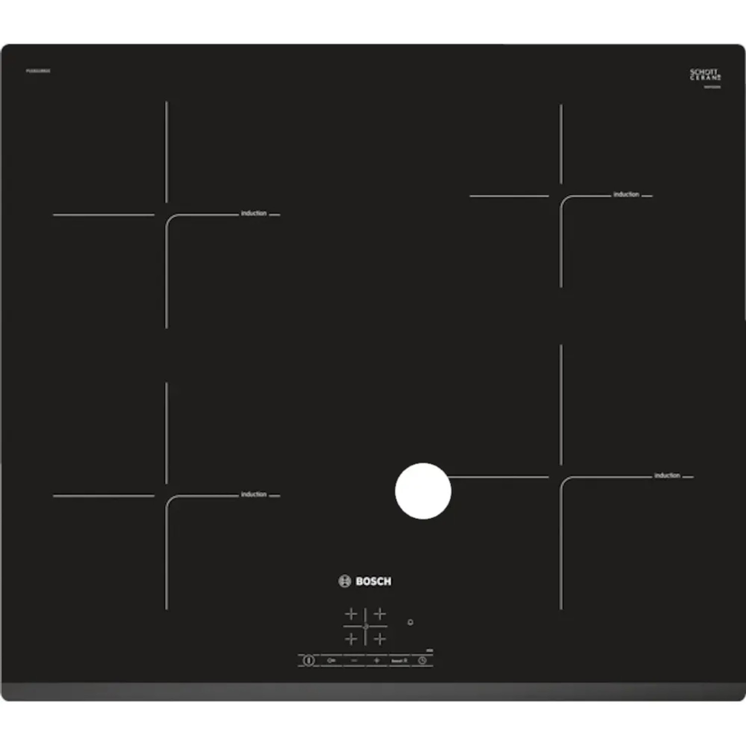 Płyta indukcyjna Bosch PUE631BB2E czarne szkło 59,2 cm