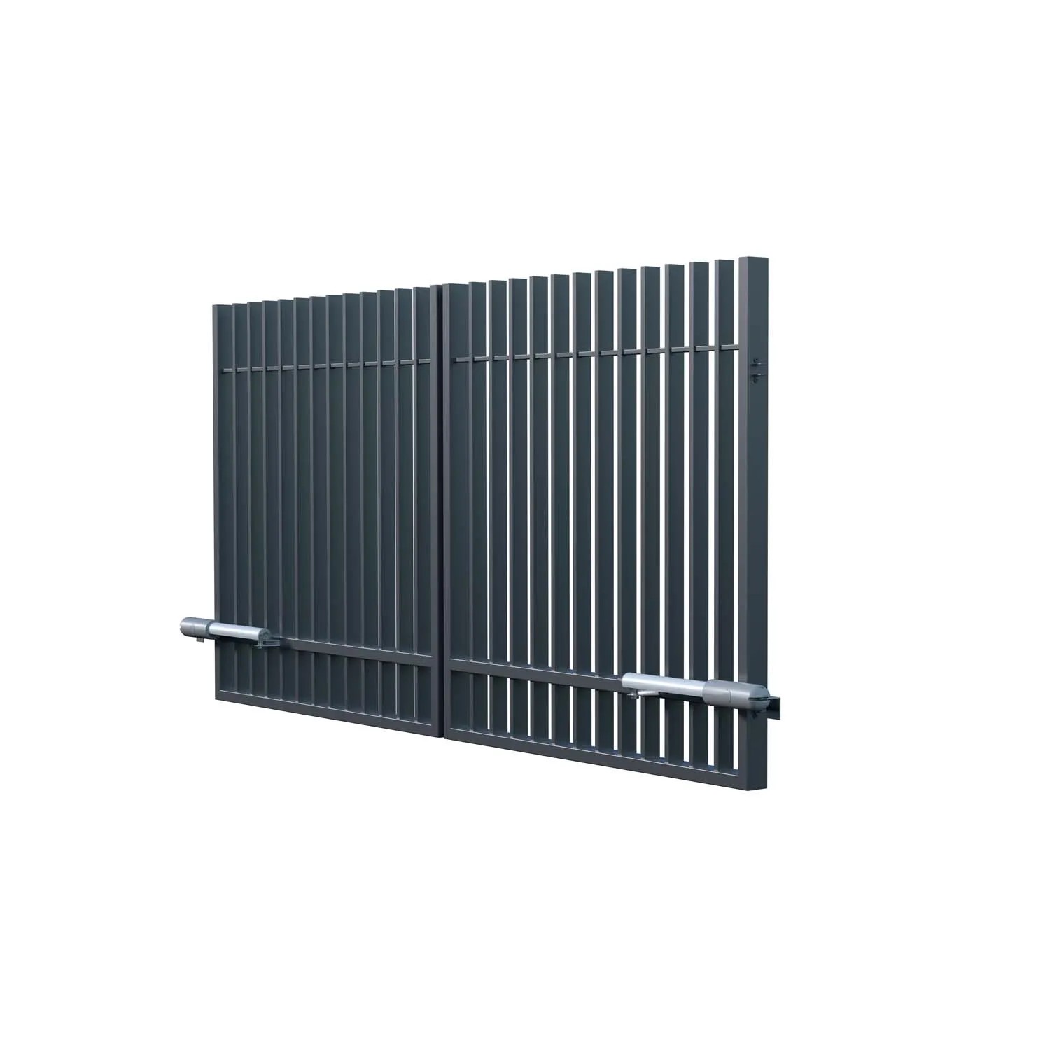 Brama Solano antracyt dwuskrzydłowa + napęd - 300 x 150 cm