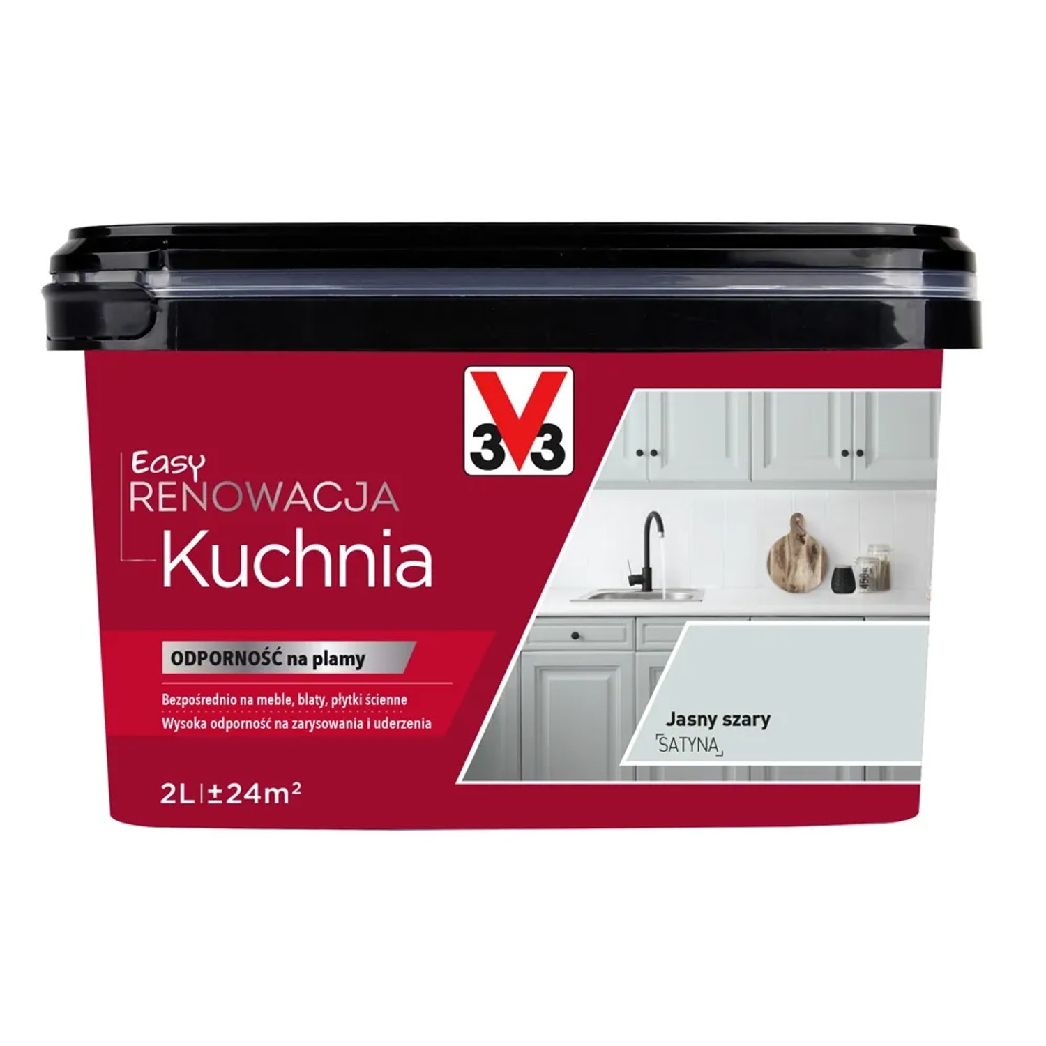 V33 Farba Easy Renowacja Kuchnia jasny szary 2l