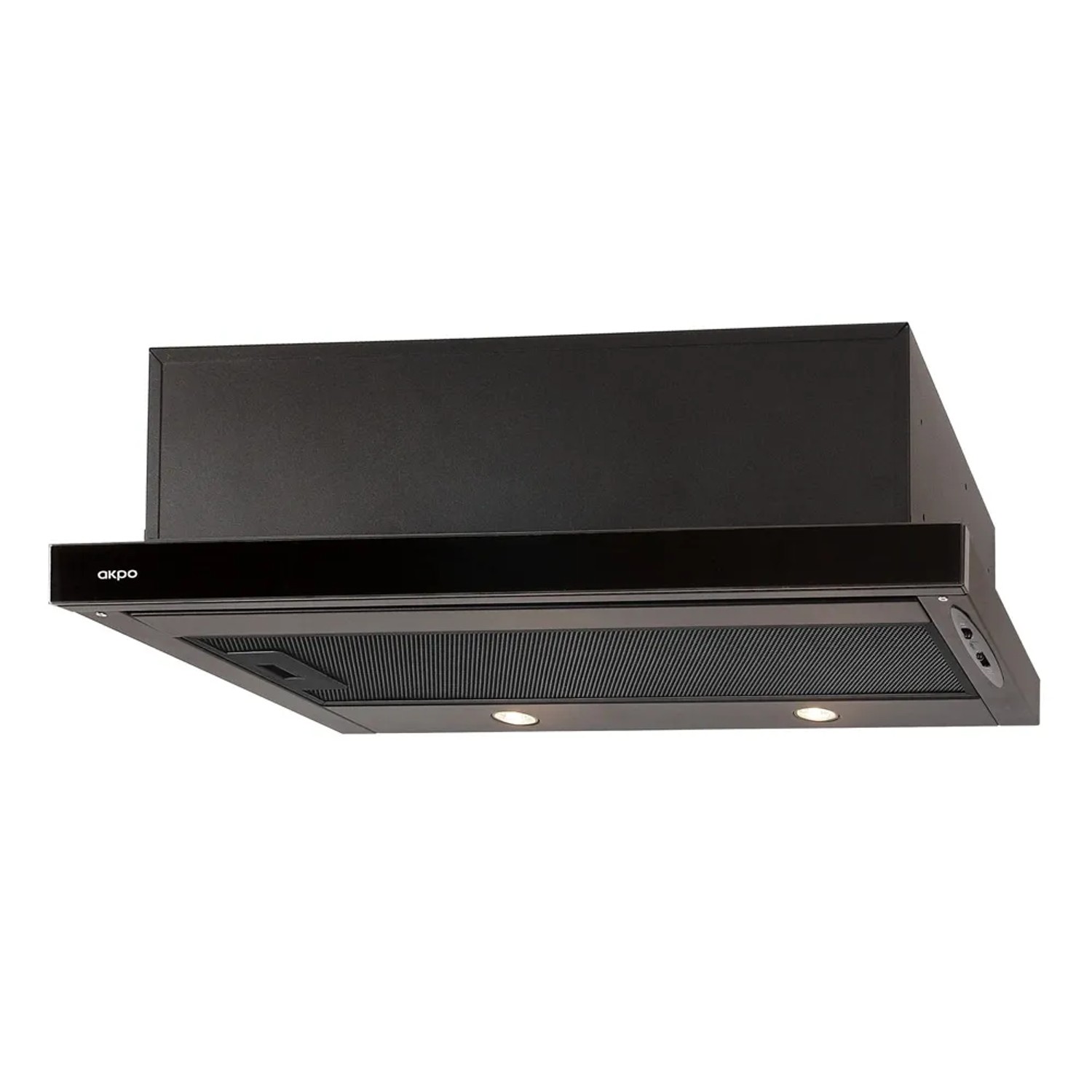 Akpo Okap teleskopowy Light Eco Glass czarny 60 cm