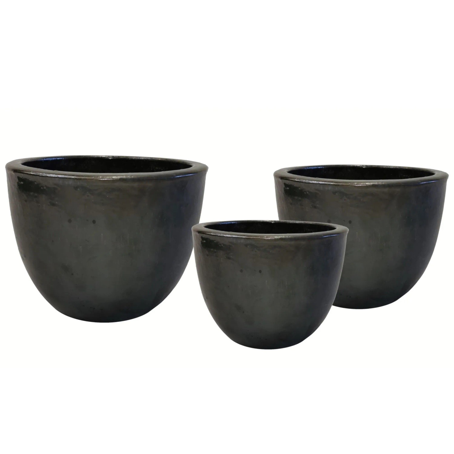 Doniczka Stockholm metalik komplet 20/28/35 cm - 3 szt.