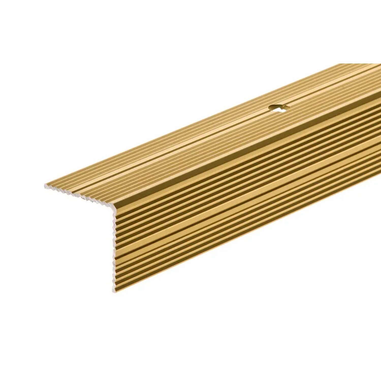Cezar Profil schodowy obustronnie ryflowany 30 x 30 mm 2m złoty
