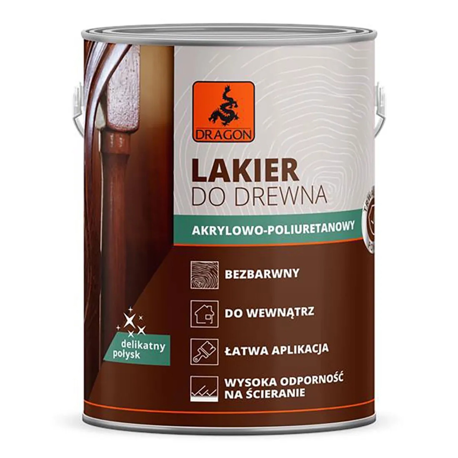 Dragon Lakier poliuretanowy do drewna 2,5L