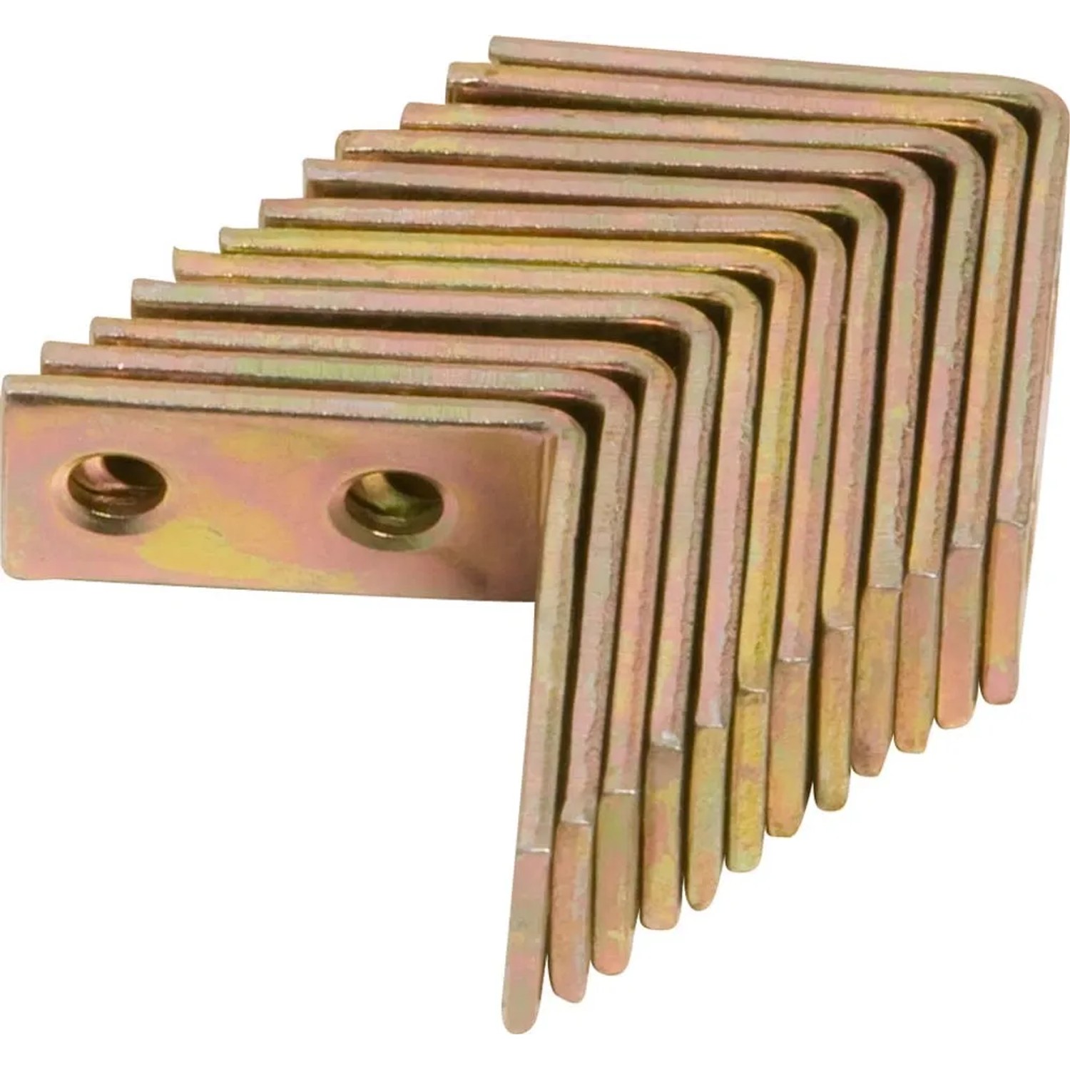 Kątownik meblowy 30 mm x 30 mm x 14 mm ocynkowany na żółto 12 sztuk