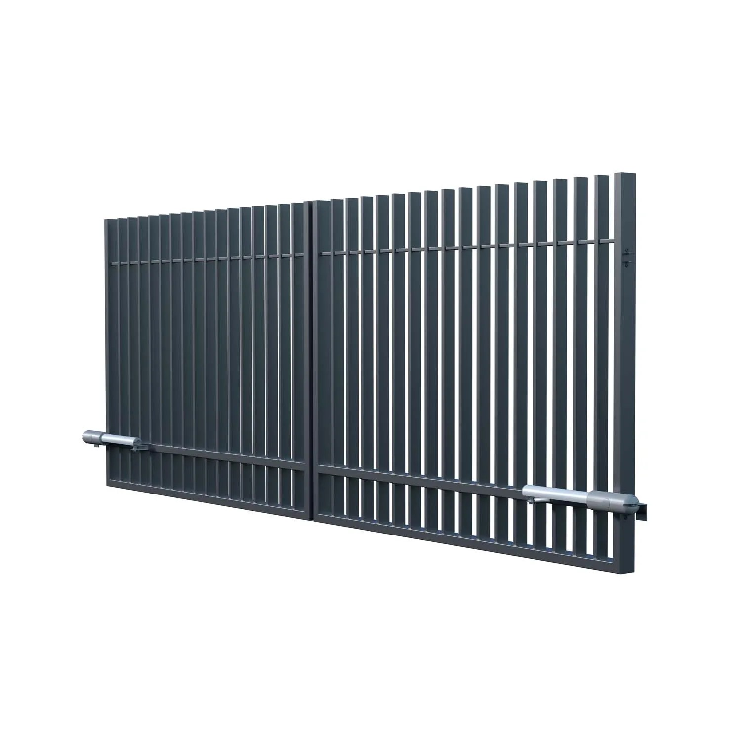 Brama Solano antracyt dwuskrzydłowa + napęd - 400 x 150 cm