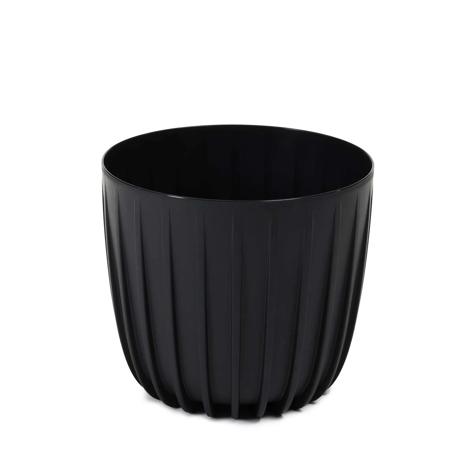 Osłonka Mira niska czarna recycled - śr. 20 cm