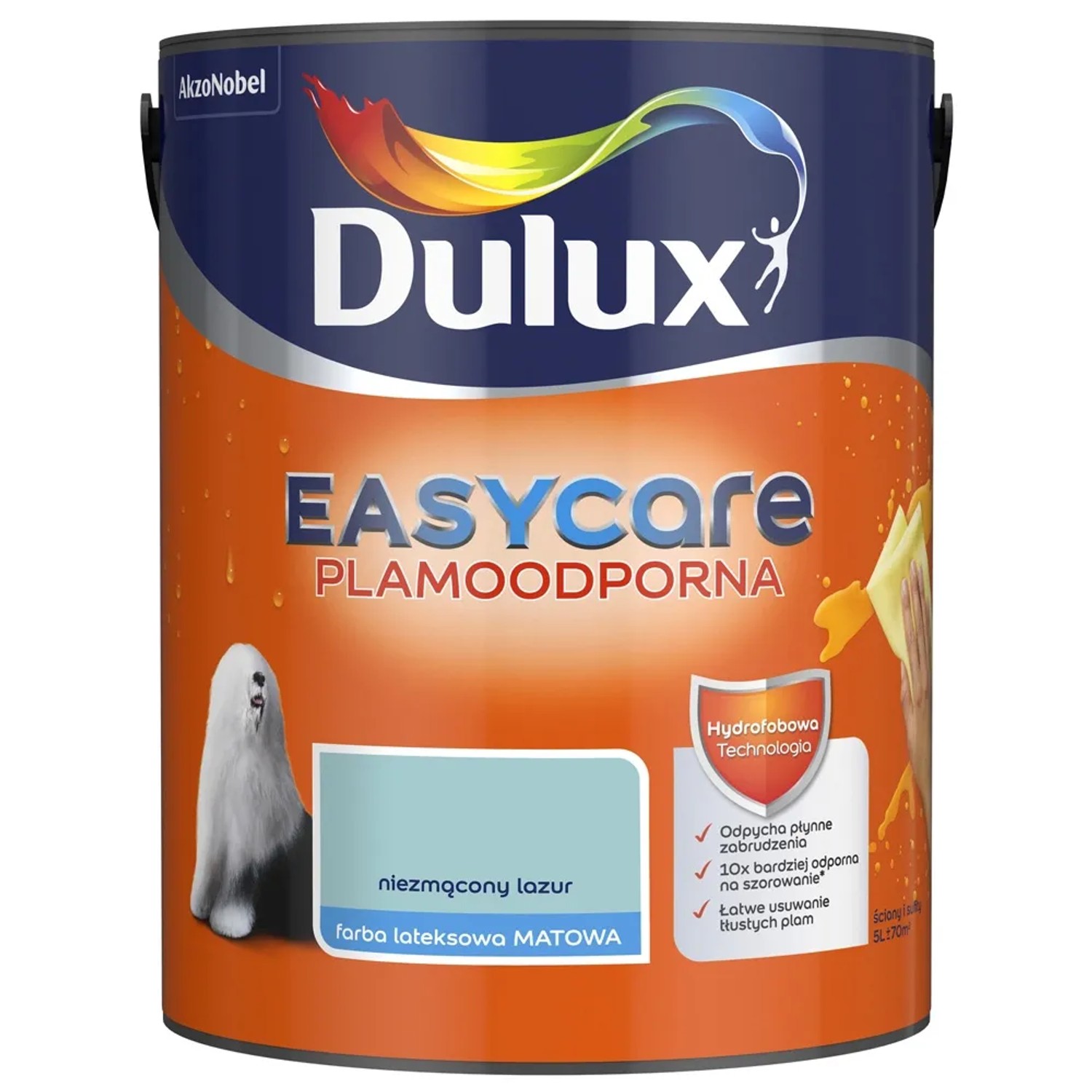 Farba plamoodporna Dulux Easy Care niezmącony lazur 5 l