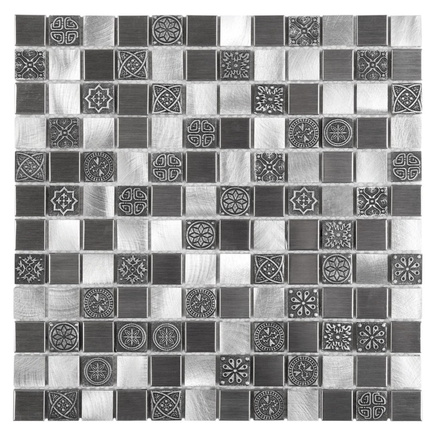 Mozaika Alluminium grey mix 30 x 30 cm