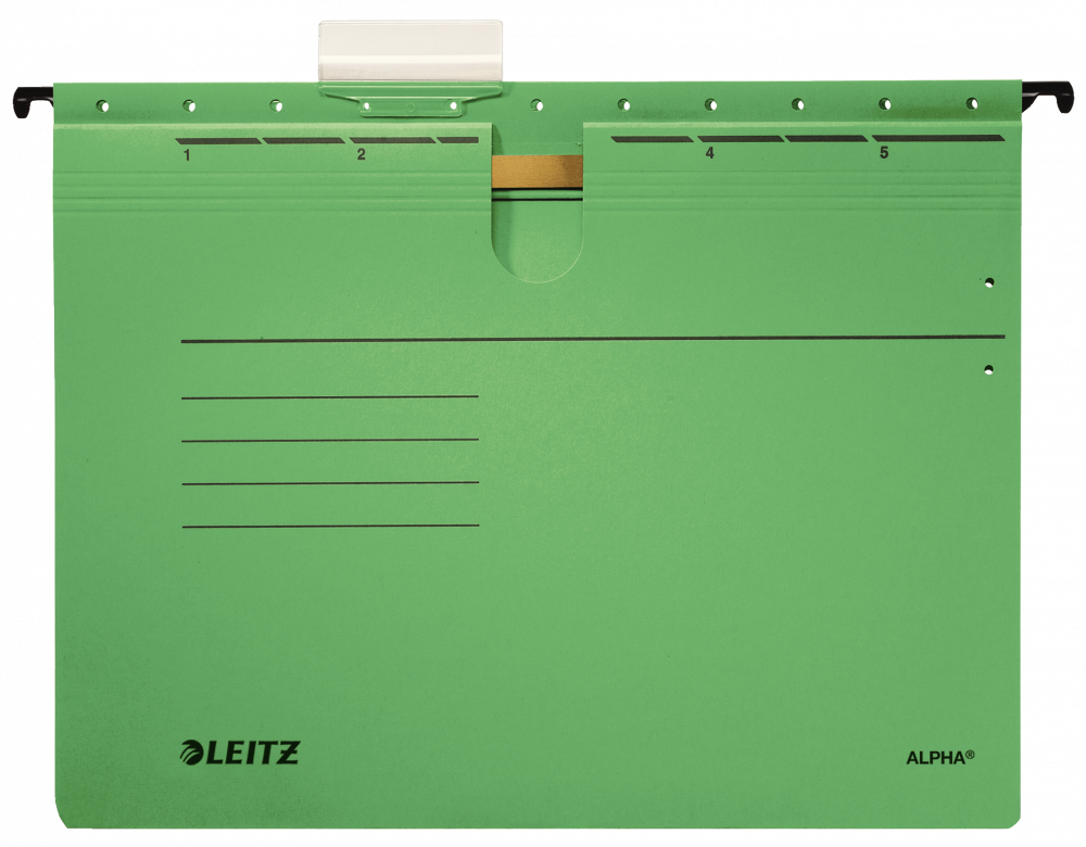 Skoroszyt zawieszany Leitz Alpha, A4, 348x270mm, 225g/m2, zielony