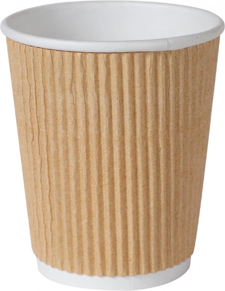 Kubki jednorazowe Eco Duni, 240ml, karton, PAP/PBS, 25 sztuk, brązowy SUP