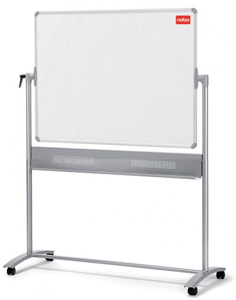 Tablica suchościeralna magnetyczna Nobo Prestige, na kółach, w ramie aluminiowej, ceramiczna, 120x90cm, biały