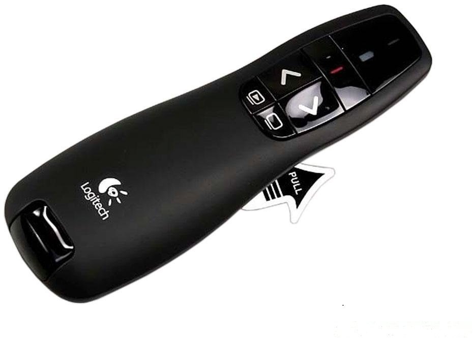 Pilot bezprzewodowy do prezentacji Logitech R400, czerwony laser
