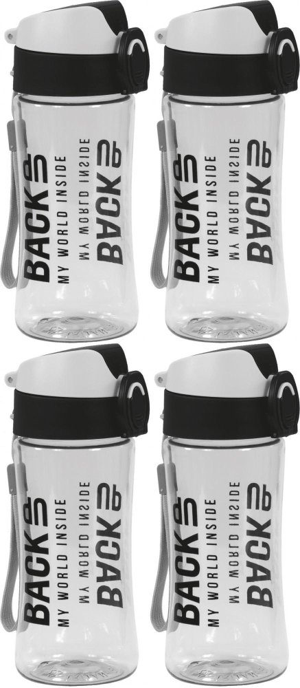 4x Bidon na wodę BackUP 7 A, 400ml, szary