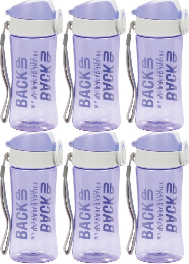 6x Bidon na wodę BackUP 7 A, 400ml, fioletowy