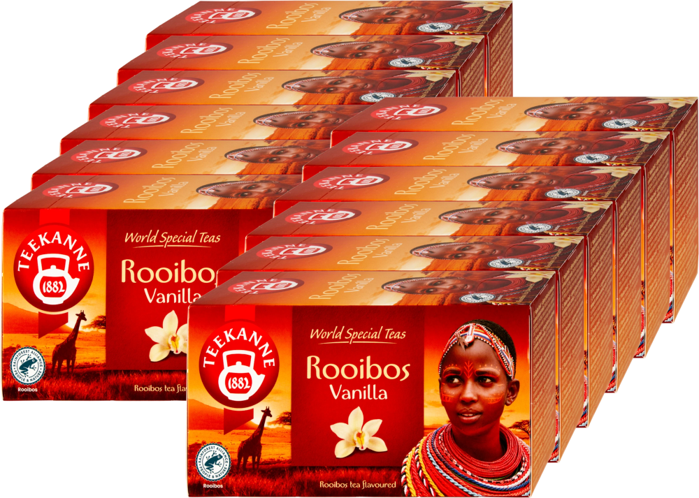 12x Herbata Rooibos w kopertach Teekanne Vanilla, 20 sztuk x 1.75g