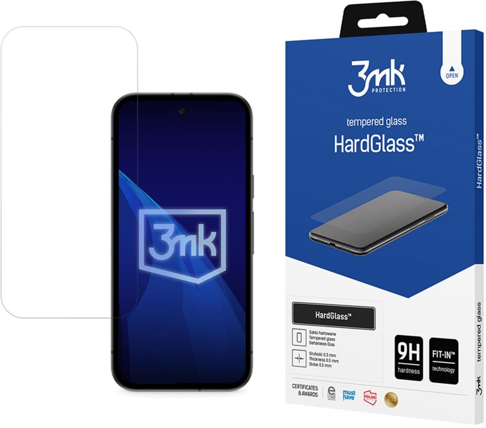 Szkło hartowane 3mk HardGlass, wzmocnione, do Google Pixel 10A