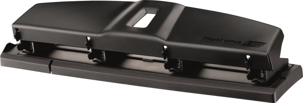 Dziurkacz Maped Essentials, 4 otwory, do 12 kartek, czarny