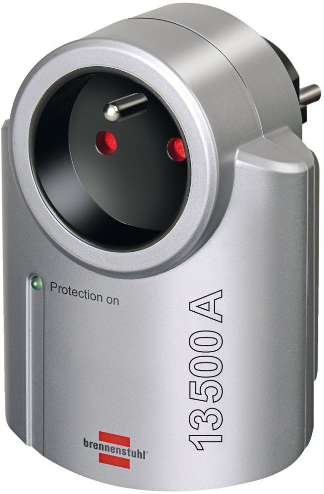 Adapter przepięciowy Brennenstuhl Primera-Line, 13.500A, srebrny