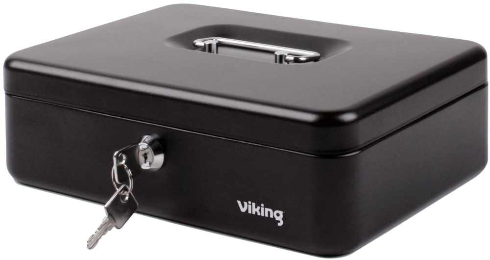 Kasetka na pieniądze Viking, 262x192x82mm, czarny