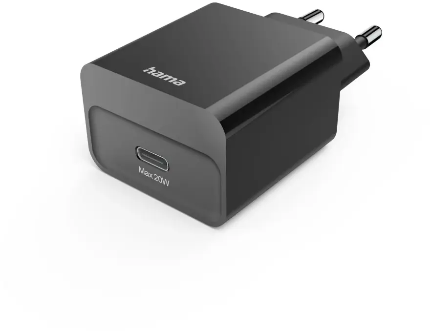 Ładowarka do telefonu Hama, Power Delivery, USB-C, 20W, czarny