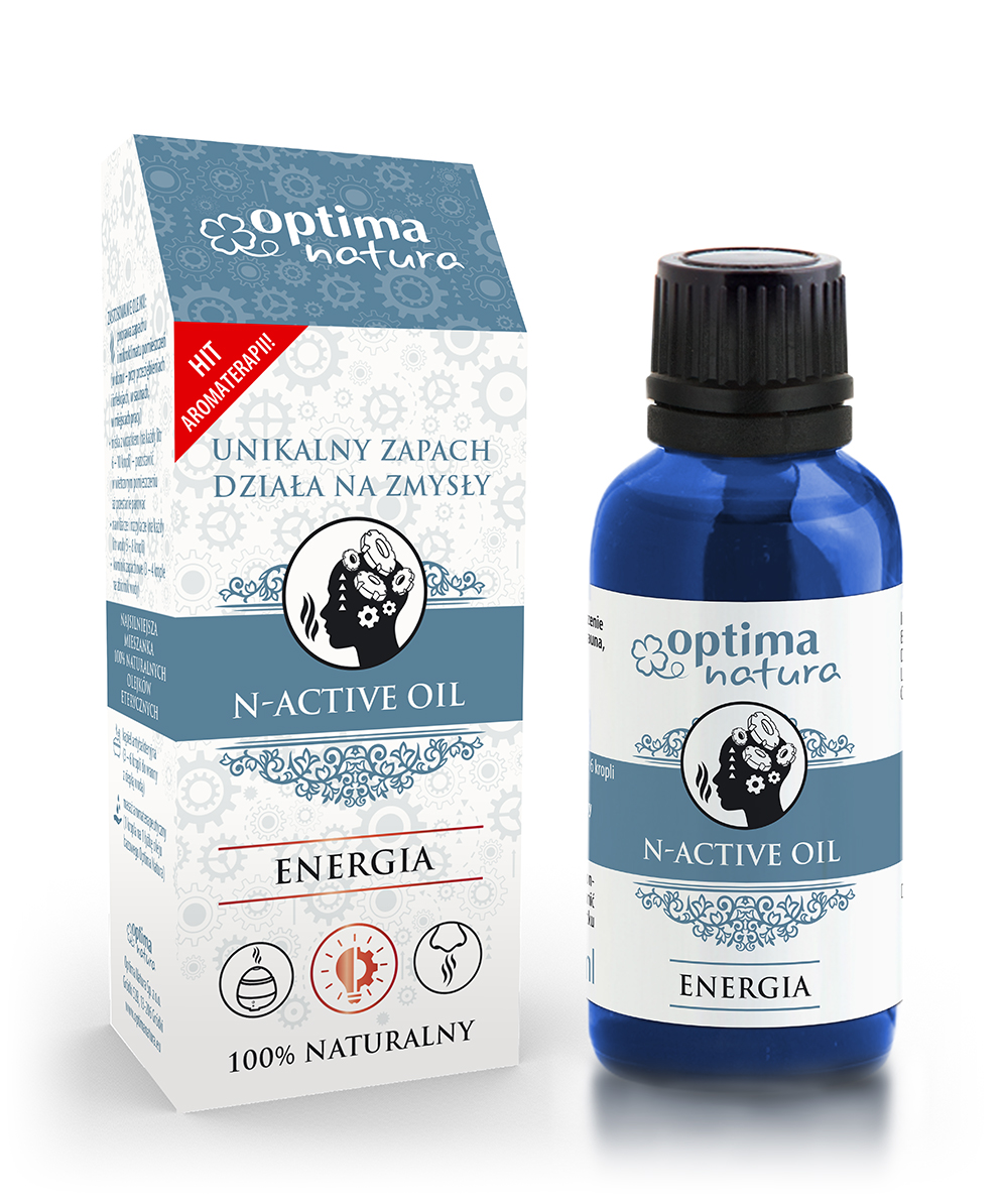Optima - n-active oil energia, naturalny olejek eteryczny, 20 ml (data ważności: 30.09.2026)