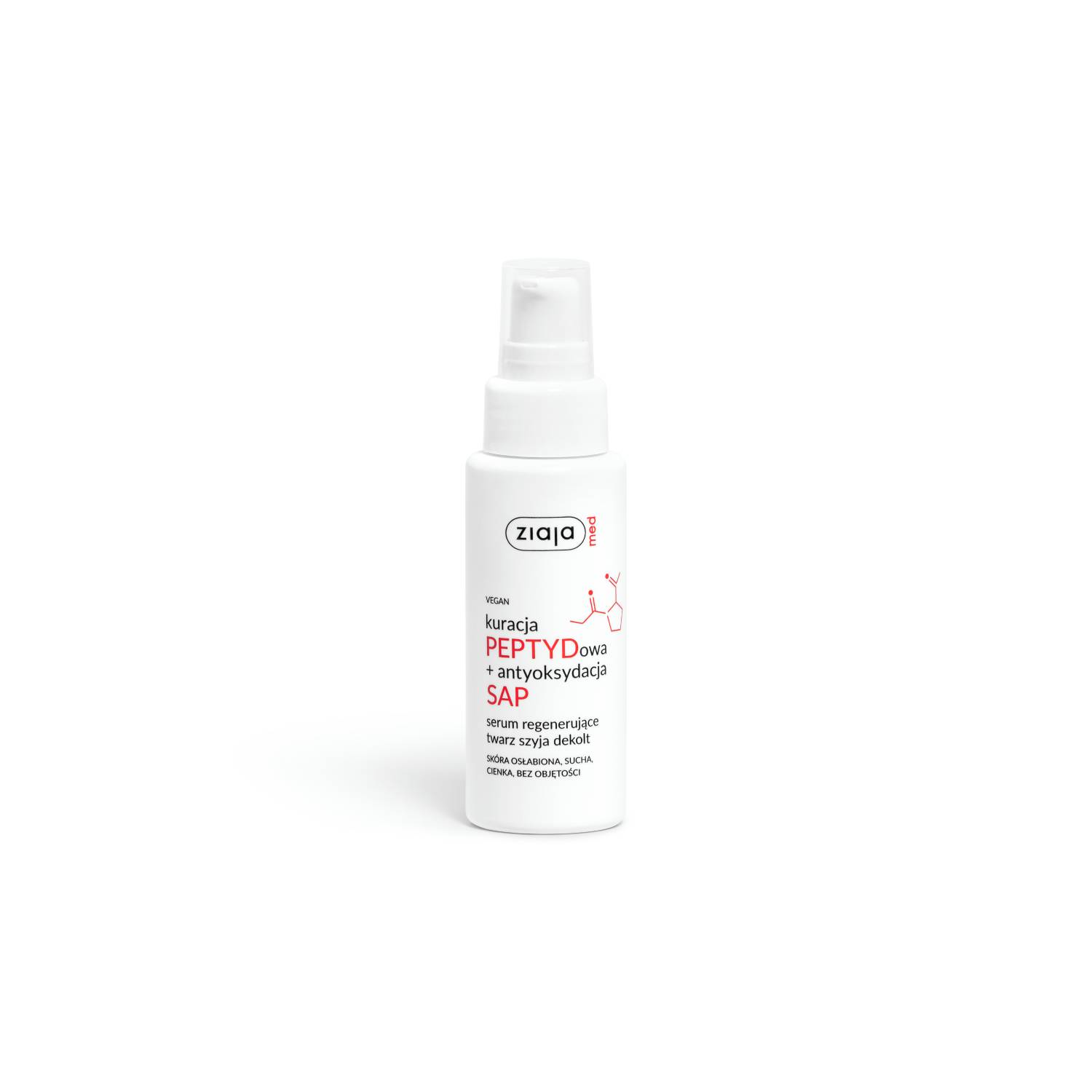 Ziaja med - kuracja peptydowa, serum regenerujące do twarzy, 50 ml