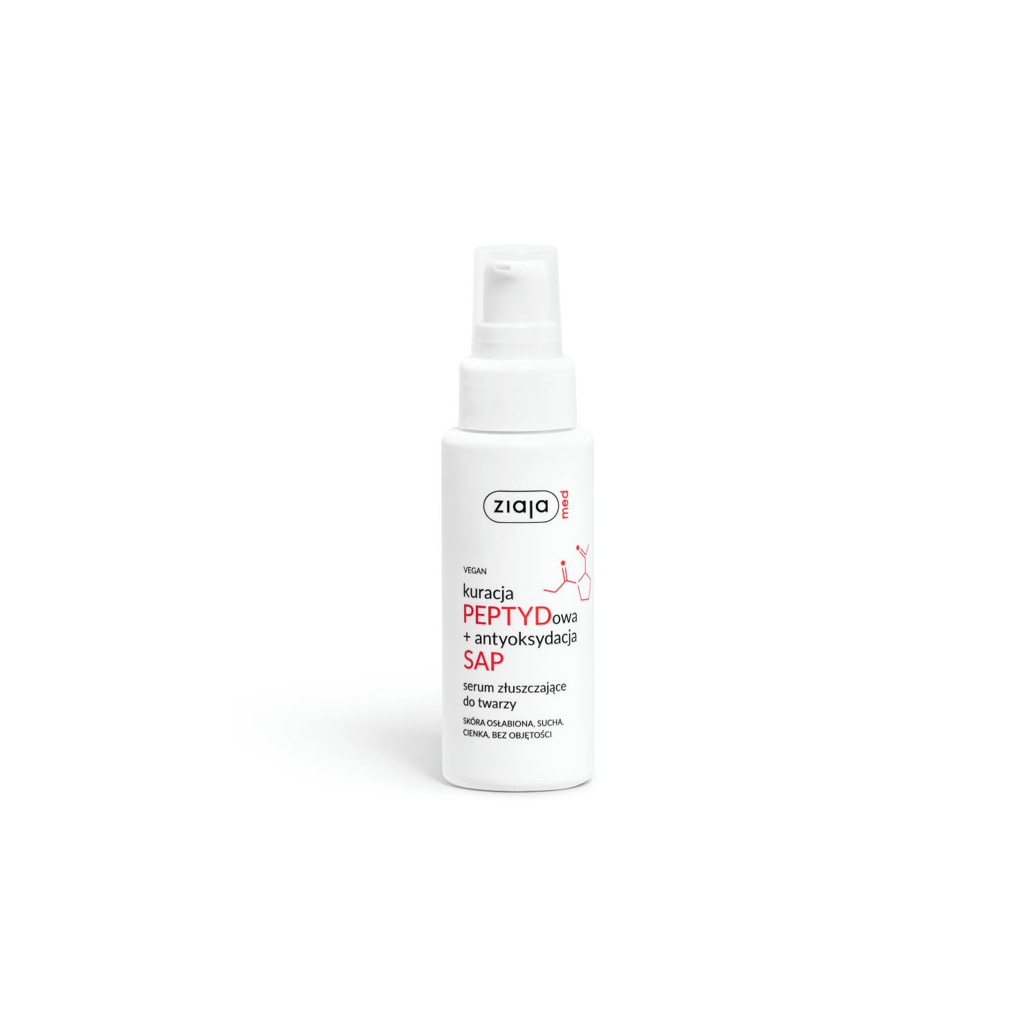 Ziaja med - kuracja peptydowa, serum złuszczające do twarzy, 50 ml