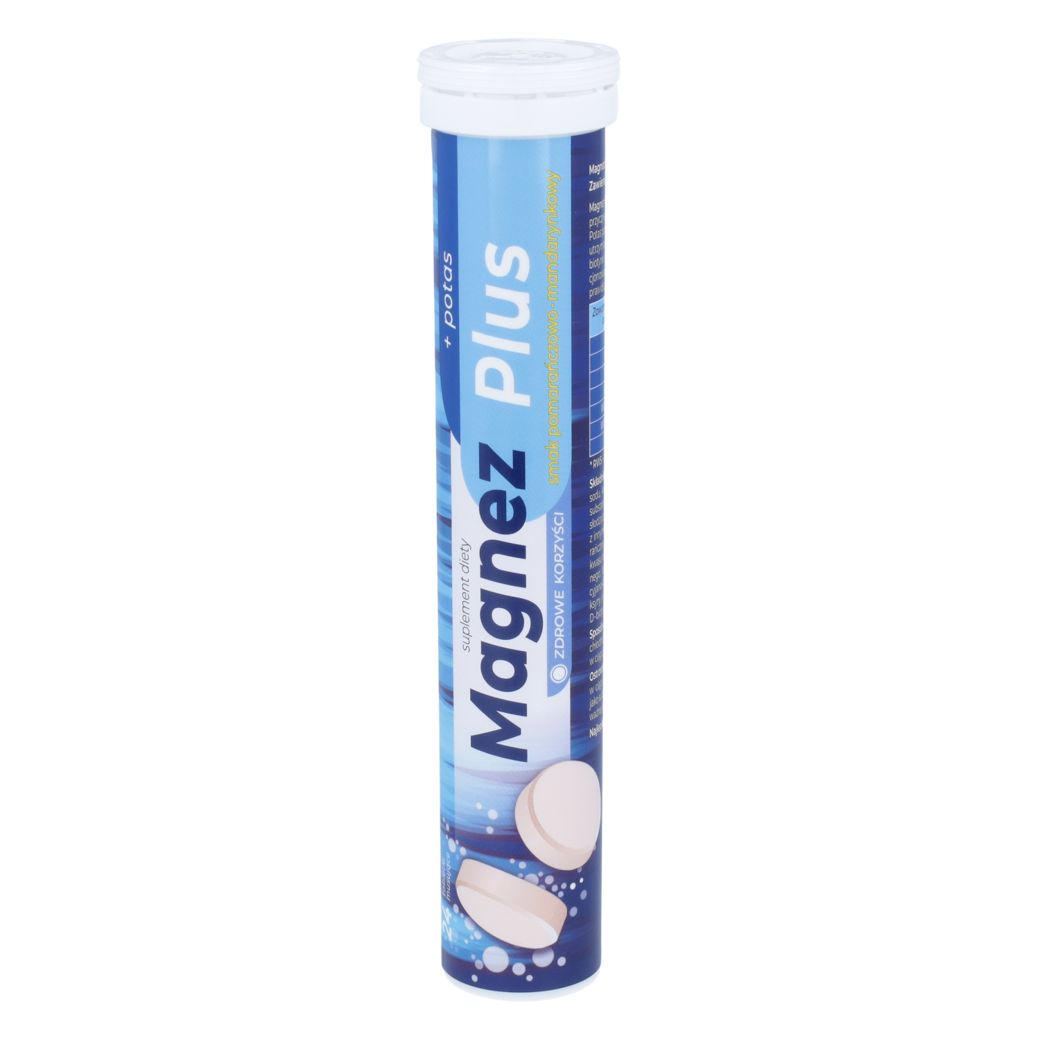 Zdrowe korzyści magnez plus, 24 tabletki musujące