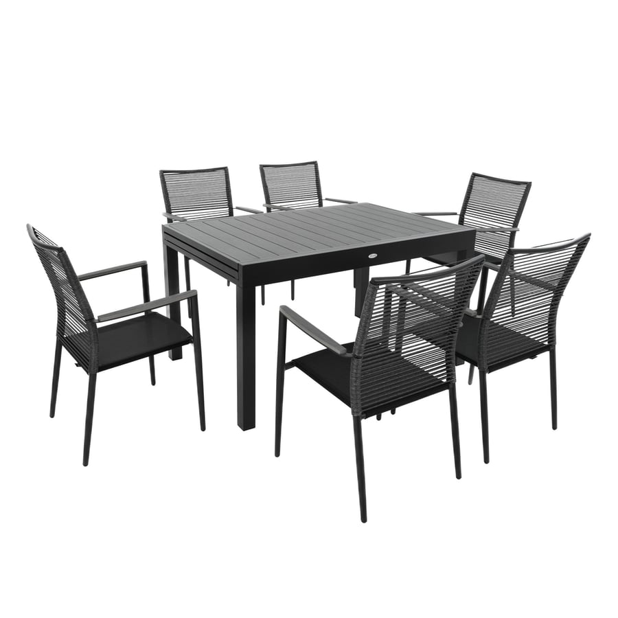 Gartenmöbel-Set GAVO 6+1 - grau