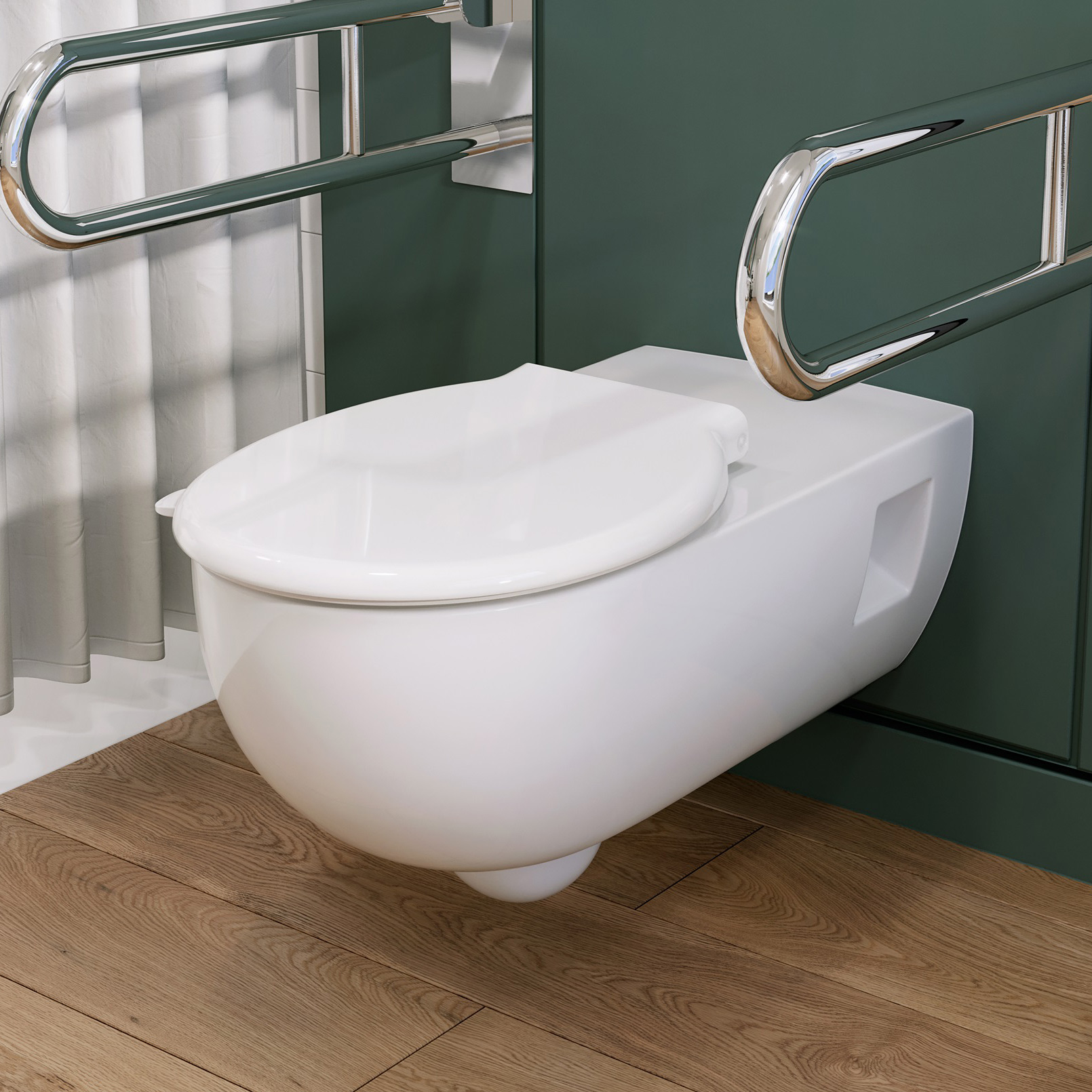 Geberit Selnova Comfort miska WC wisząca bez kołnierza dla niepełnosprawnych biały połysk 500.693.01.7 - Wysyłka w 24h