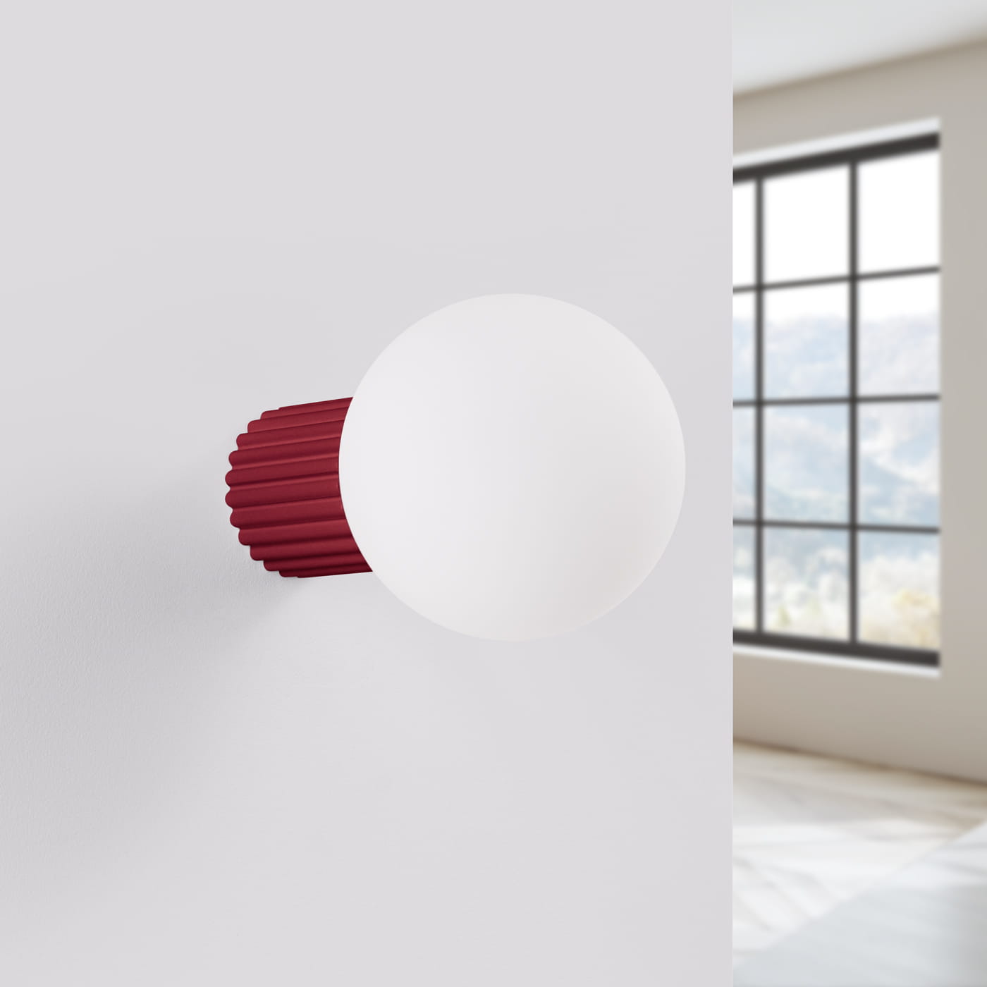 Sollux Lighting Halo kinkiet 1x8 W biały-burgund SL.1747 - Wysyłka w 24h