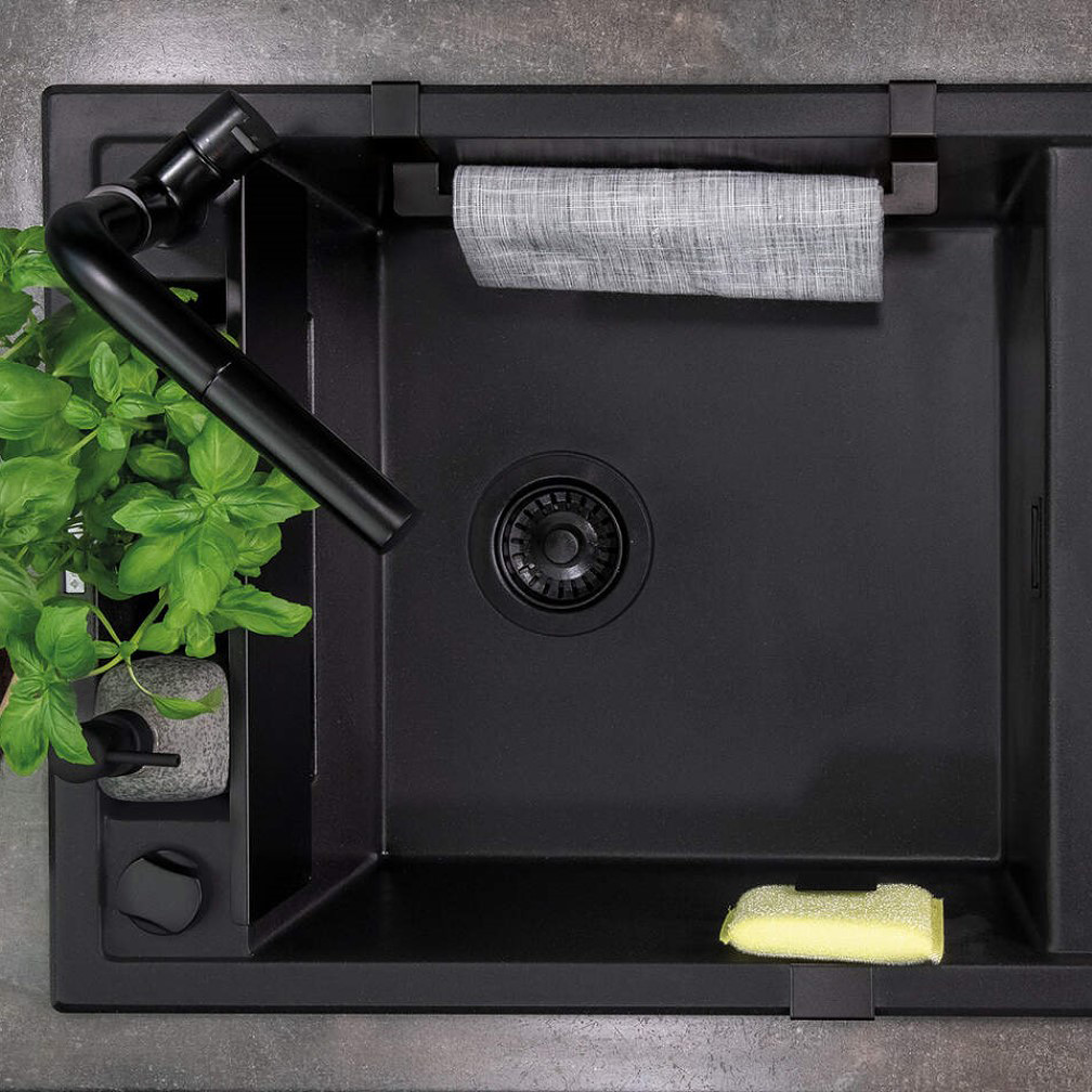 Deante Magnetic zlewozmywak granitowy 82x50 cm czarny ZRM_N113 - Wysyłka w 24h