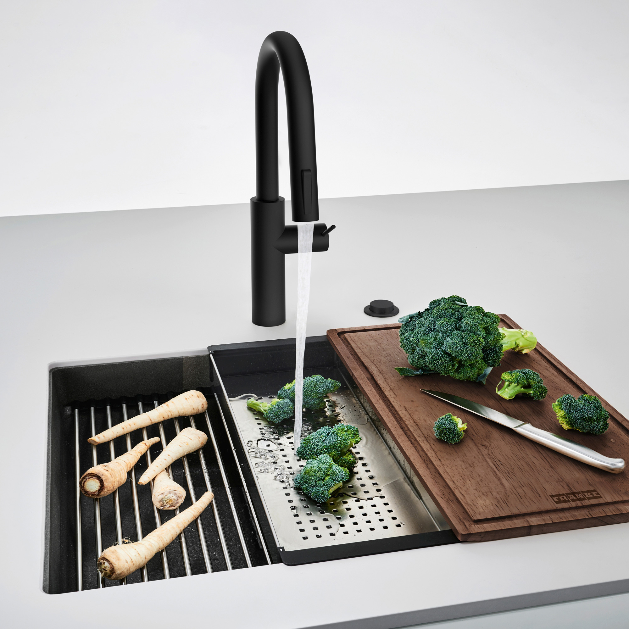 Franke Kanon KNG 110-52 zlewozmywak 56x46 cm Fragranite czarny mat 125.0721.150 - Wysyłka w 24h
