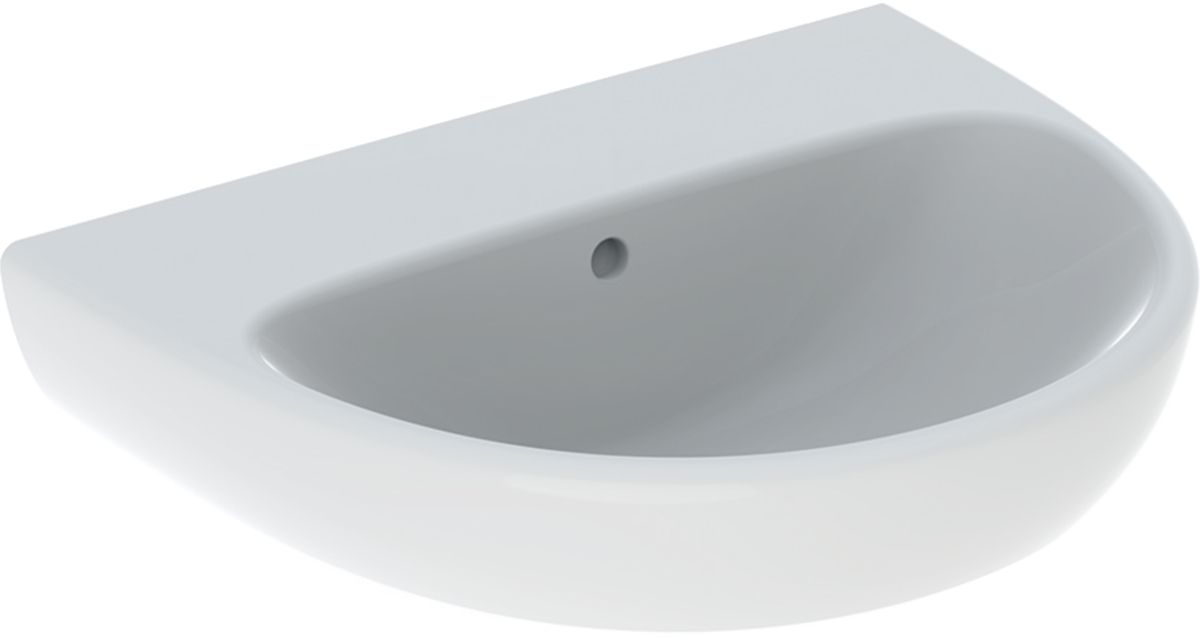 Geberit Selnova umywalka 55x44 cm ścienna półokrągła biała 500.304.01.7
