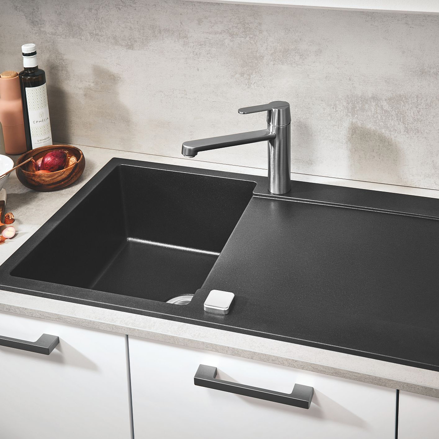 Grohe K500 zlewozmywak granitowy 86x50 cm czarny 31644AP0