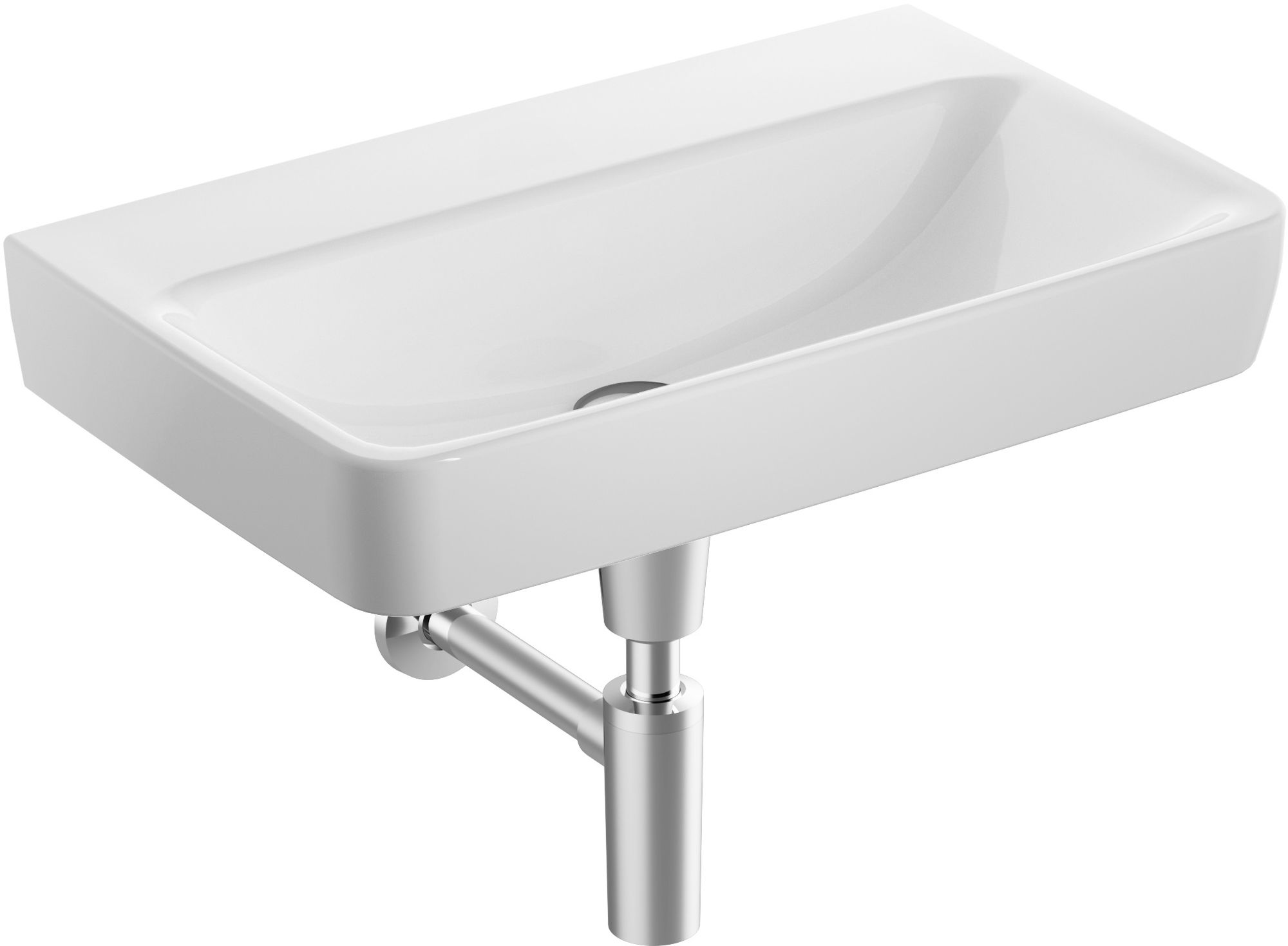 Geberit Selnova Compact umywalka 65x40 cm prostokątna ścienna biała 501.893.00.7 - Wysyłka w 24h