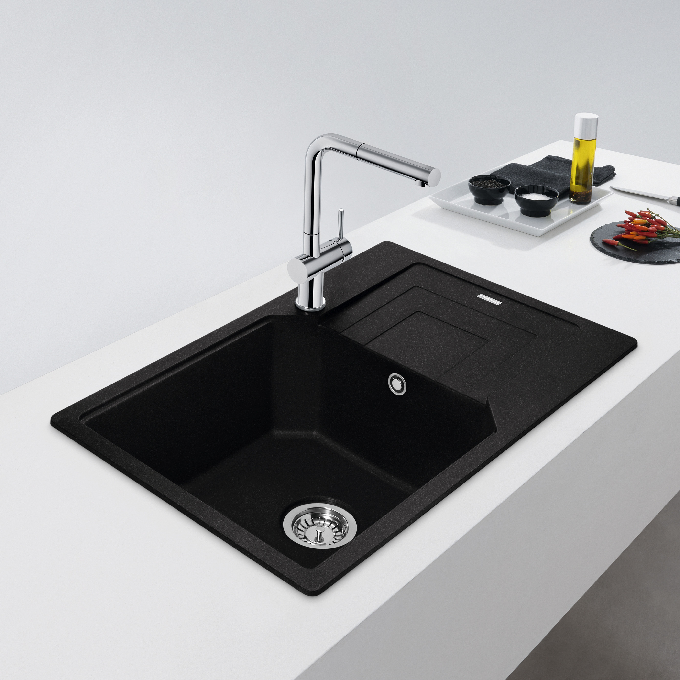 Franke Urban UBG 611-62 GSC zlewozmywak 62x50 cm Fragranite czarny mat 114.0687.268