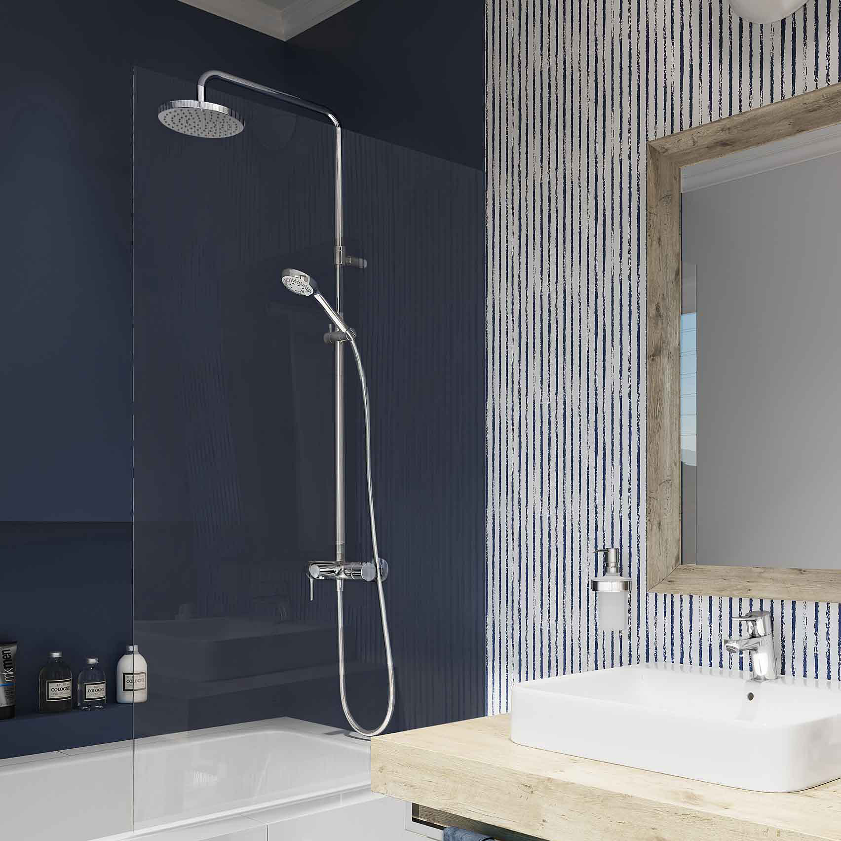 Kludi Dual Shower System zestaw prysznicowy ścienny chrom 6808305-00 - Wysyłka w 24h