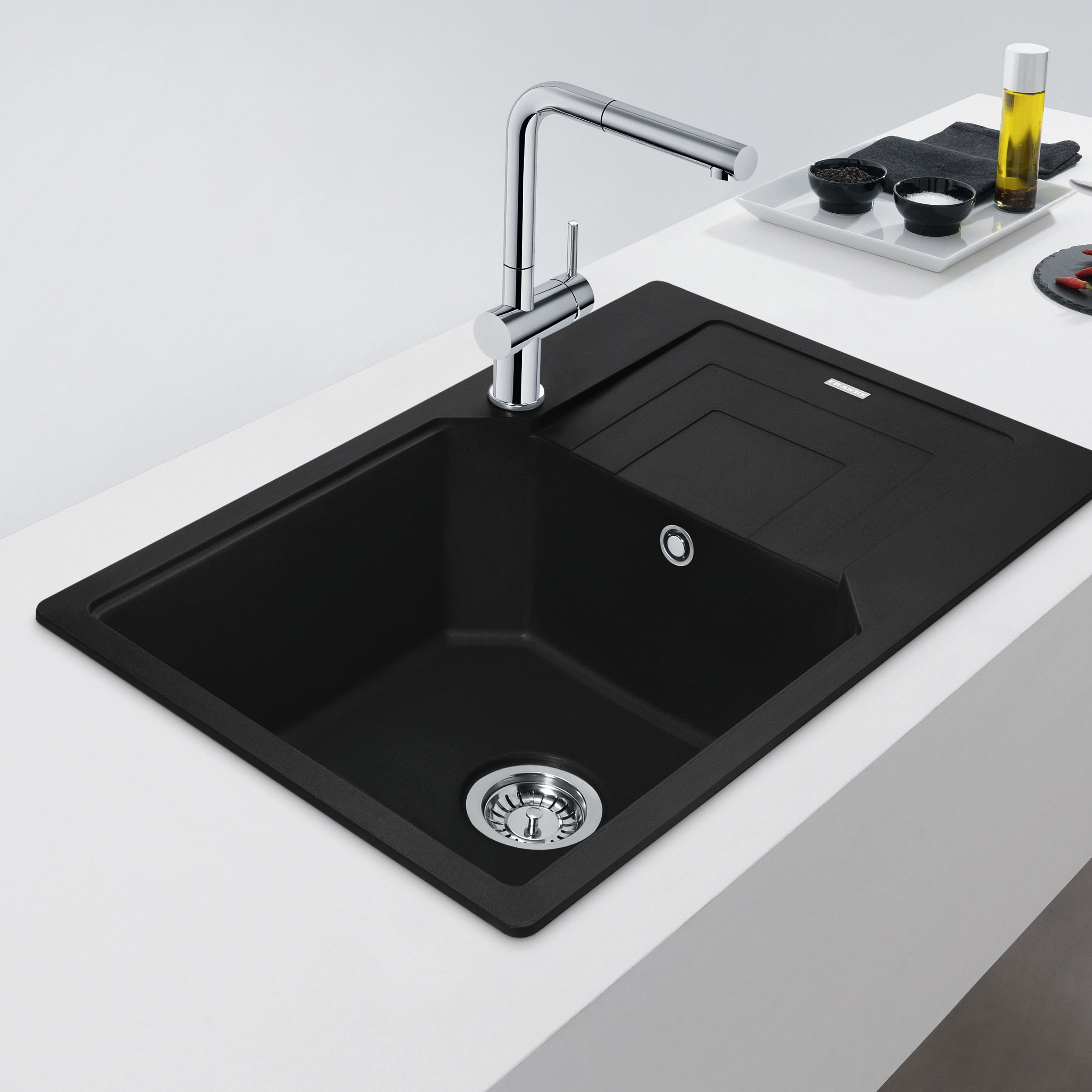 Franke Urban UBG 611-78 XL GSC zlewozmywak 78x50 cm Fragranite czarny mat 114.0687.282