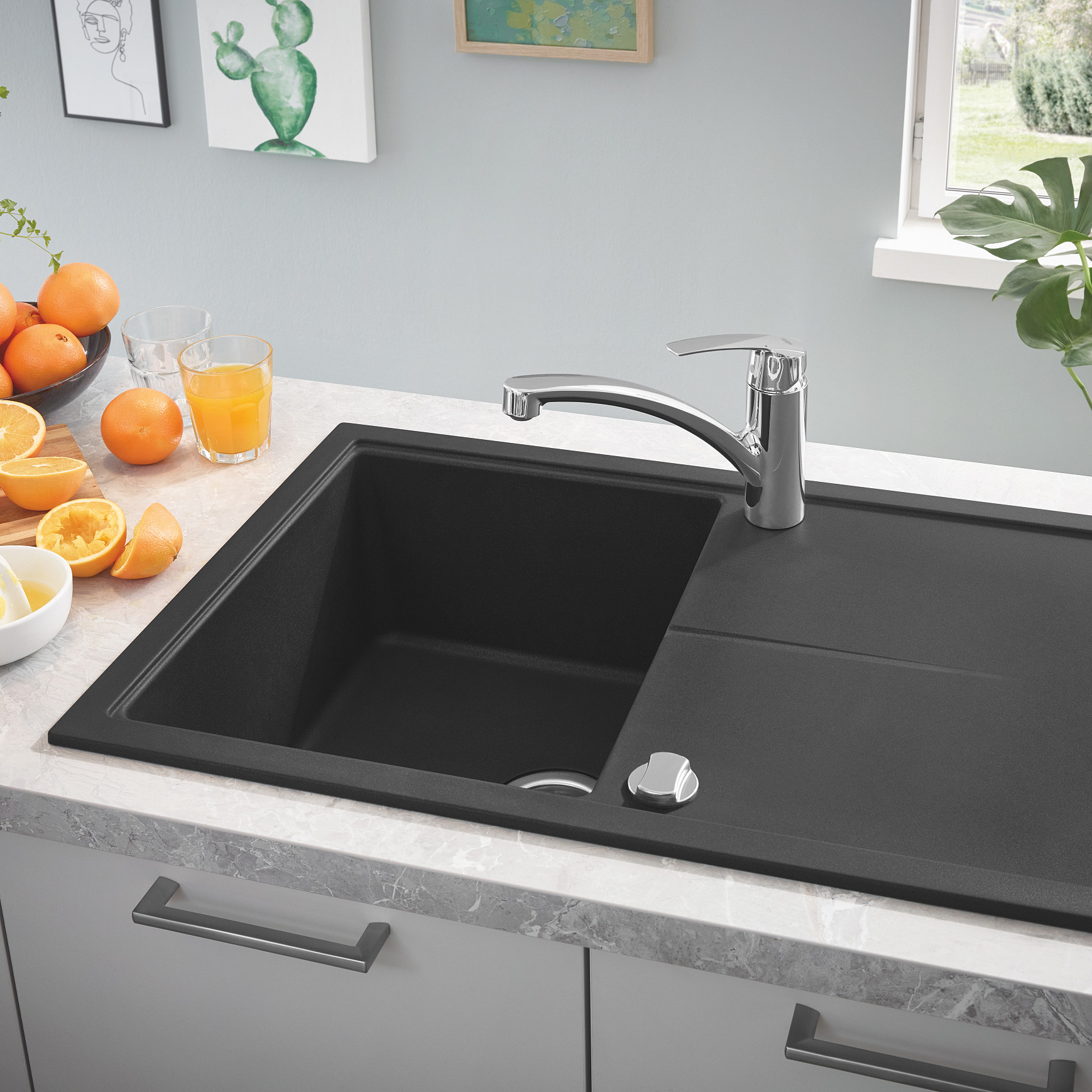 Grohe K400 zlewozmywak granitowy 78x50 cm czarny 31639AP0 - Wysyłka w 24h