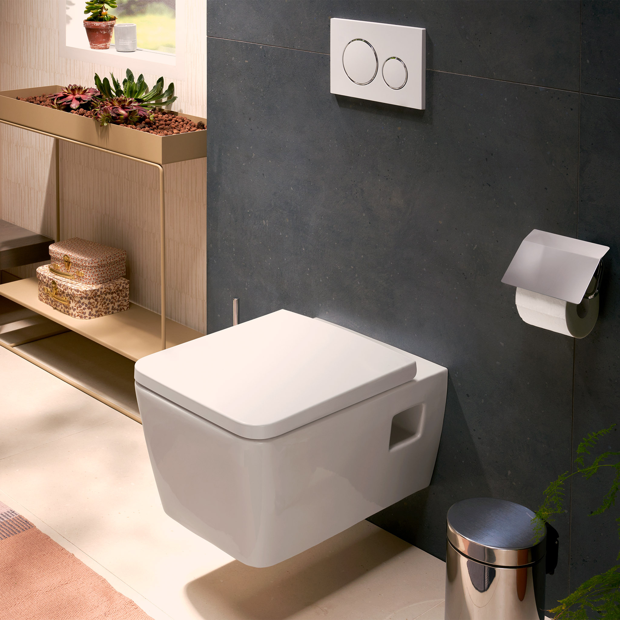 Hansgrohe EluPura Original Q miska WC z deską wolnoopadającą wisząca bez kołnierza biały połysk 62051450