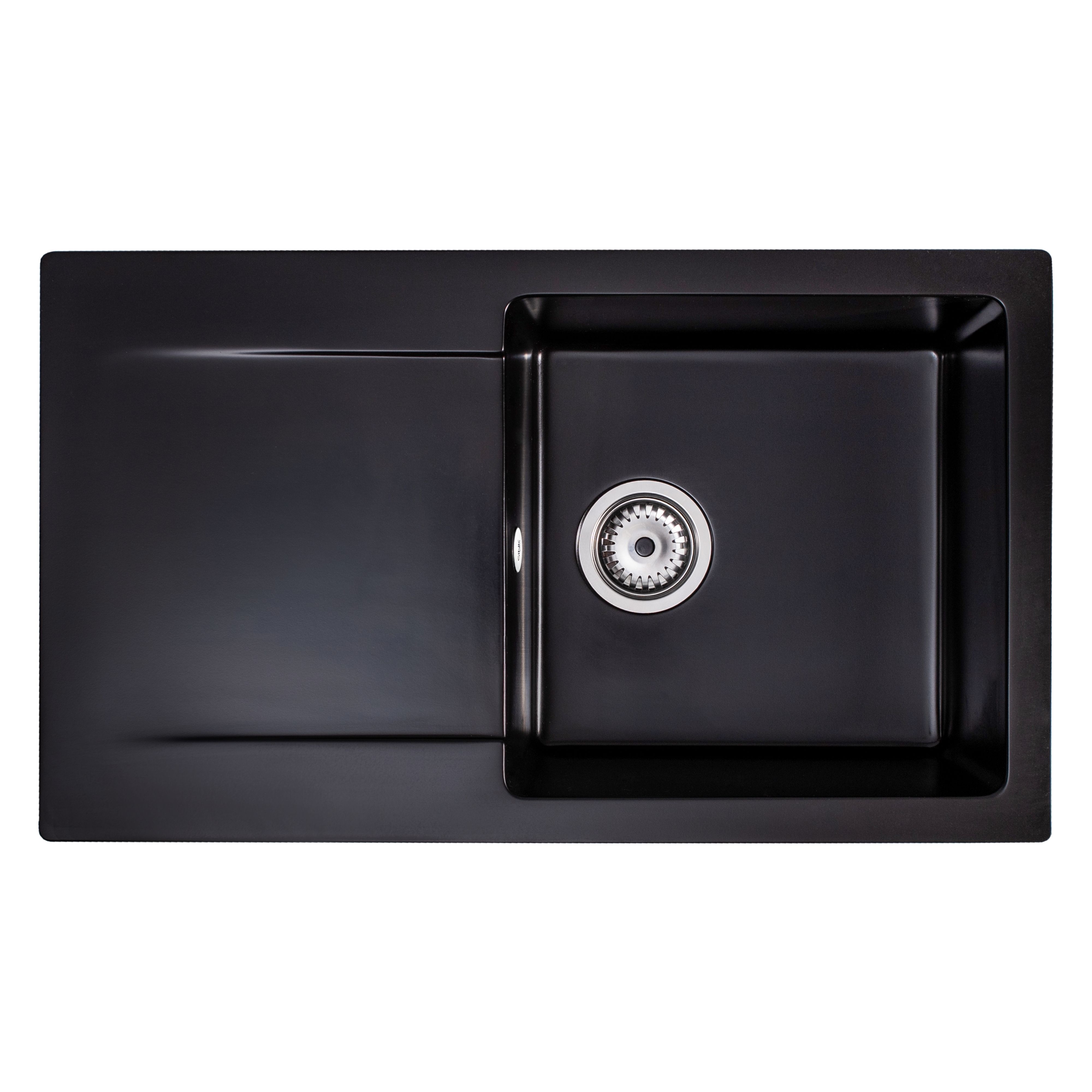 Sink Quality Magnesia Black zlewozmywak granitowy 76,5x44,8 cm czarny MAG.C.1KDO.X - Wysyłka w 24h