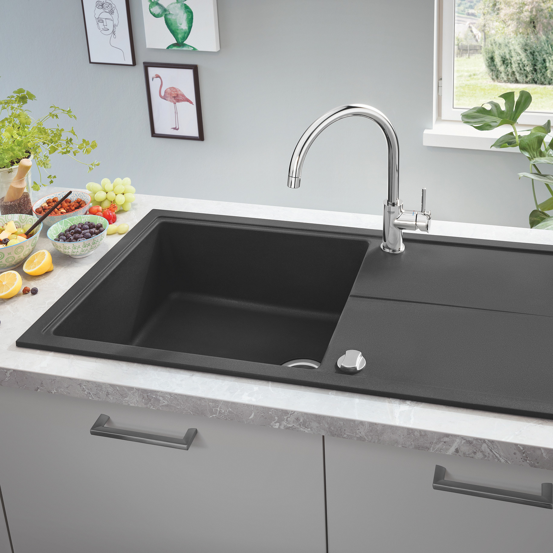 Grohe K400 zlewozmywak granitowy 100x50 cm czarny 31641AP0 - Wysyłka w 24h