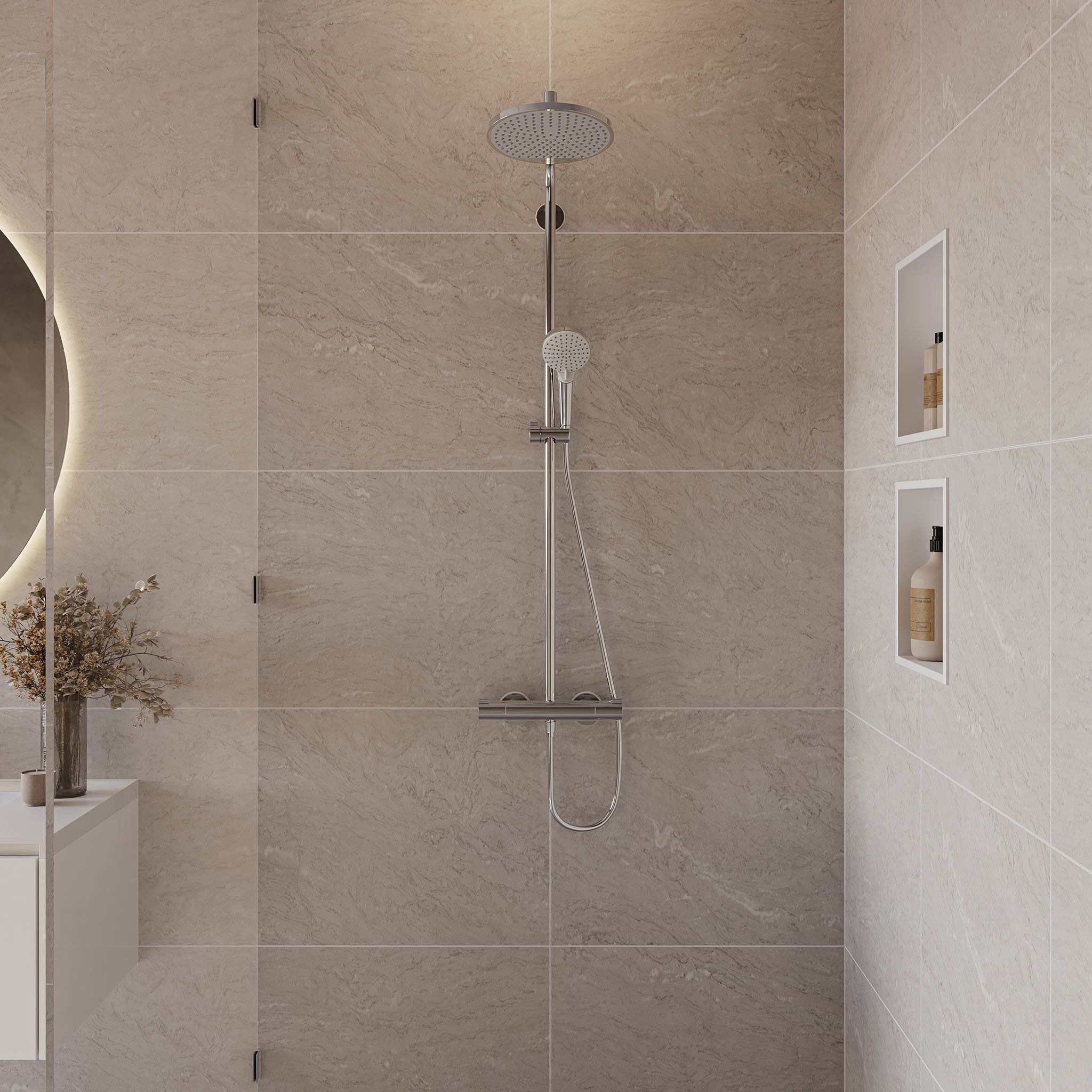 Hansgrohe XtraStoris Original półka wnękowa 30 cm biały mat 56092700