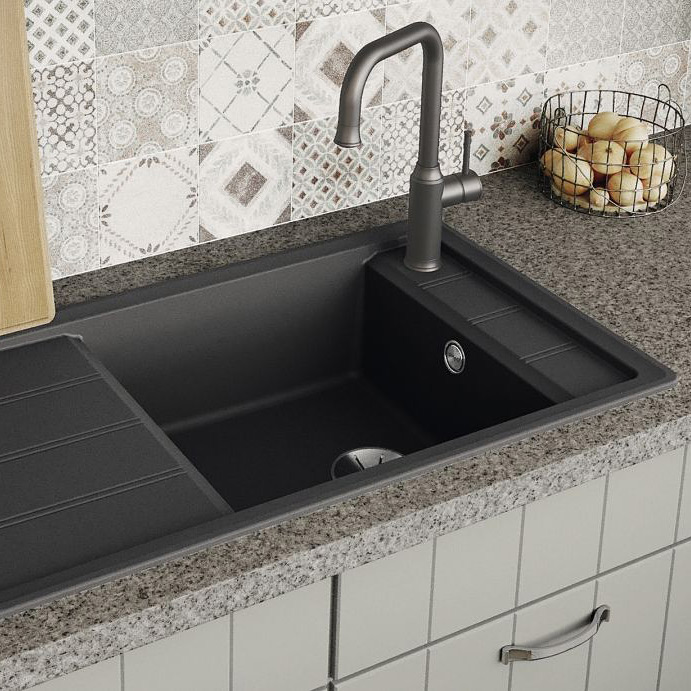 Blanco Faron XL 6 S zlewozmywak 100x50 cm z Silgranit PuraDur czarny 525896
