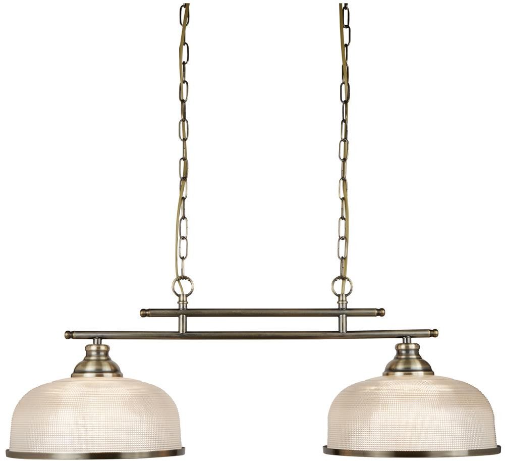 Searchlight Bistro II lampa wisząca 2x60W mosiądz antyczny 3592-2AB