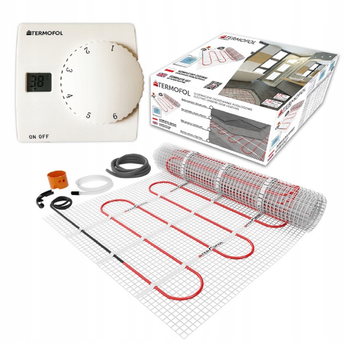 Termofol TF-HM zestaw mata grzewcza 3 m2 z termoregulatorem TF-H2 TF-HM-150.30.H2